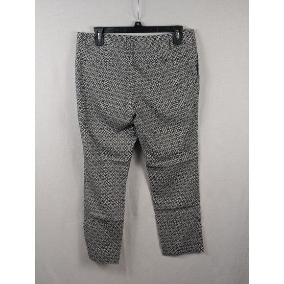 Banana Republic Pattern Hampton Pant Black & White Women's Size 4 - Picture 10 of 13